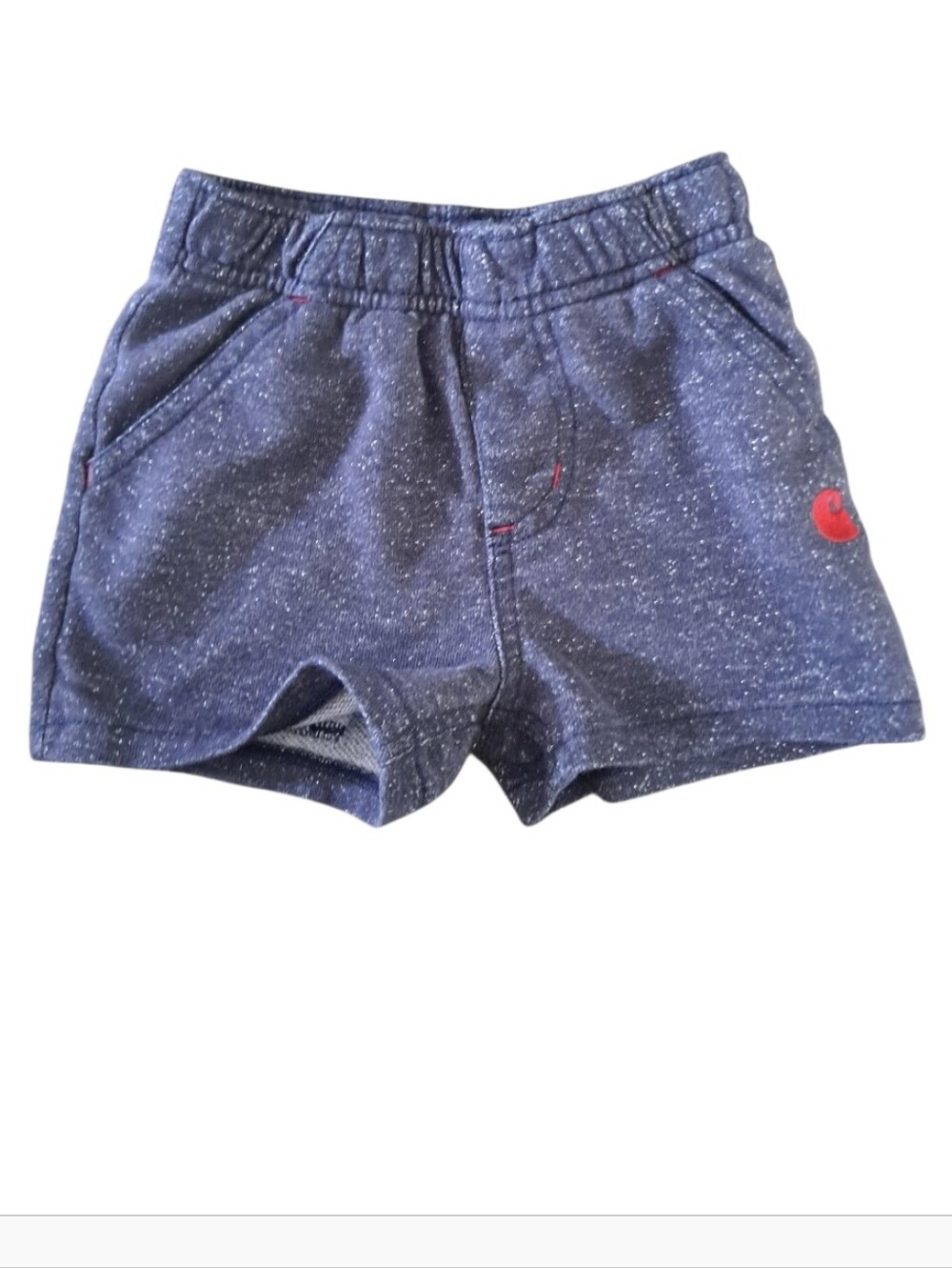 Carhartt Navy Glitter Speckled Shorts with Red Accent